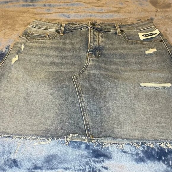 Old Navy Dresses & Skirts - Old Navy Gray and Blue Mini Skirt Casual